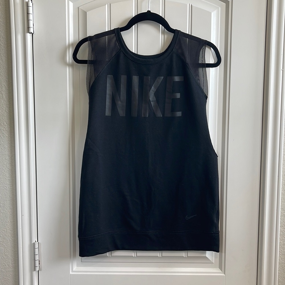 NIKE Black Mesh Sleeved Tank